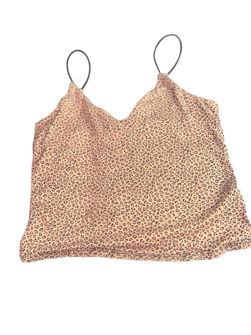 gaze Leopard Print Cami mid drift  in Beige